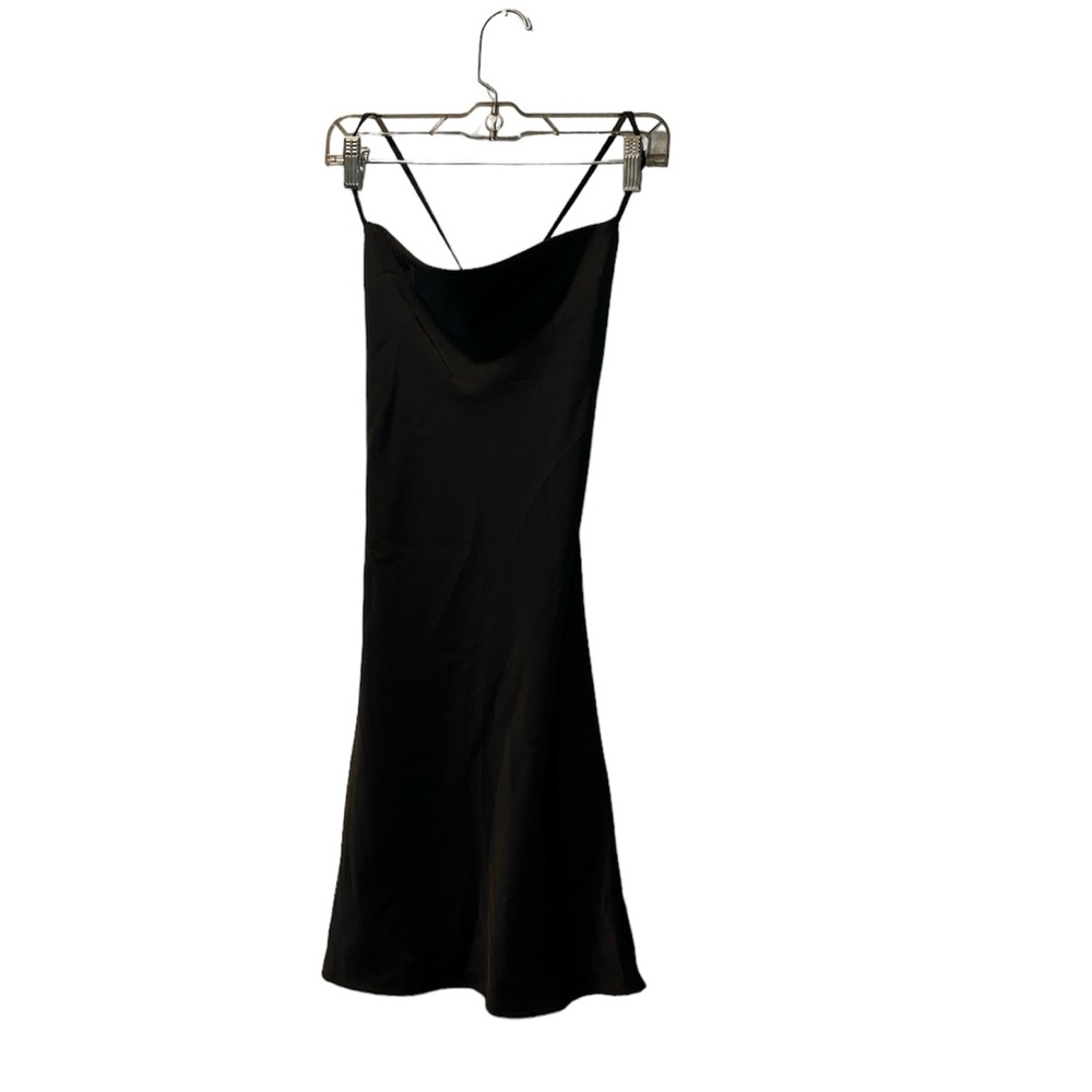 1.state dress black women silk dress
